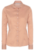 ETERNA LANGARM BLUSE MODERN CLASSIC SATINBINDUNG BRAUN/WEISS BEDRUCKT