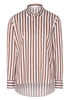 ETERNA LANGARM BLUSE MODERN CLASSIC SATINBINDUNG BRAUN/WEISS GESTREIFT