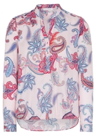 ETERNA LANGARM BLUSE MODERN CLASSIC SATINBINDUNG BUNT BEDRUCKT