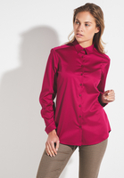 ETERNA LANGARM BLUSE MODERN CLASSIC SATINBINDUNG FUCHSIA UNIFARBEN