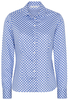 ETERNA LANGARM BLUSE MODERN CLASSIC SATINBINDUNG HELLBLAU BEDRUCKT