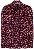 ETERNA LANGARM BLUSE MODERN CLASSIC SATINBINDUNG MARINE/ROT BEDRUCKT