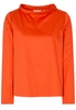 ETERNA LANGARM BLUSE MODERN CLASSIC SATINBINDUNG ORANGE UNIFARBEN