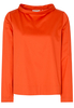 ETERNA LANGARM BLUSE MODERN CLASSIC SATINBINDUNG ORANGE UNIFARBEN