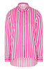 ETERNA LANGARM BLUSE MODERN CLASSIC SATINBINDUNG PINK/WEISS GESTREIFT