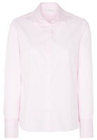 ETERNA LANGARM BLUSE MODERN CLASSIC SATINBINDUNG ROSA UNIFARBEN