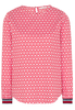 ETERNA LANGARM BLUSE MODERN CLASSIC SATINBINDUNG ROT BEDRUCKT