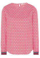 ETERNA LANGARM BLUSE MODERN CLASSIC SATINBINDUNG ROT BEDRUCKT