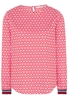 ETERNA LANGARM BLUSE MODERN CLASSIC SATINBINDUNG ROT BEDRUCKT