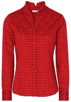 ETERNA LANGARM BLUSE MODERN CLASSIC SATINBINDUNG ROT BEDRUCKT