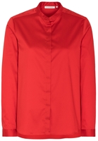 ETERNA LANGARM BLUSE MODERN CLASSIC SATINBINDUNG ROT UNIFARBEN