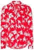 ETERNA LANGARM BLUSE MODERN CLASSIC SATINBINDUNG ROT/BLAU BEDRUCKT