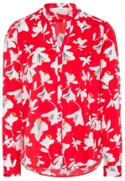 ETERNA LANGARM BLUSE MODERN CLASSIC SATINBINDUNG ROT/BLAU BEDRUCKT