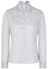 ETERNA LANGARM BLUSE MODERN CLASSIC SATINBINDUNG SILBERGRAU/WEISS