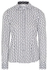 ETERNA LANGARM BLUSE MODERN CLASSIC SATINBINDUNG WEISS/SCHWARZ