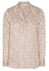 ETERNA LANGARM BLUSE MODERN CLASSIC SATINGEWEBE BEIGE BEDRUCKT