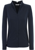 ETERNA LANGARM BLUSE MODERN CLASSIC SATINGEWEBE DUNKELBLAU UNIFARBEN