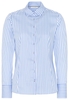 ETERNA LANGARM BLUSE MODERN CLASSIC SATINGEWEBE HELLBLAU/WEISS