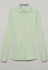 ETERNA LANGARM BLUSE MODERN CLASSIC SATINGEWEBE HELLGRÜN GESTREIFT