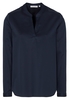 ETERNA LANGARM BLUSE MODERN CLASSIC SATINGEWEBE MARINE UNIFARBEN