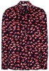 ETERNA LANGARM BLUSE MODERN CLASSIC SATINGEWEBE MARINE/ROT BEDRUCKT