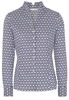 ETERNA LANGARM BLUSE MODERN CLASSIC SATINGEWEBE MARINE/WEISS BEDRUCKT