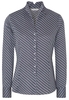 ETERNA LANGARM BLUSE MODERN CLASSIC SATINGEWEBE MARINE/WEISS BEDRUCKT
