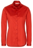 ETERNA LANGARM BLUSE MODERN CLASSIC SATINGEWEBE ORANGE-ROT UNIFARBEN