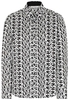 ETERNA LANGARM BLUSE MODERN CLASSIC SATINGEWEBE SCHWARZ/WEISS BEDRUCKT