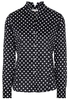 ETERNA LANGARM BLUSE MODERN CLASSIC SATINGEWEBE SCHWARZ/WEISS BEDRUCKT