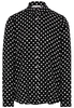 ETERNA LANGARM BLUSE MODERN CLASSIC SATINGEWEBE SCHWARZ/WEISS BEDRUCKT