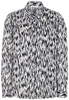 ETERNA LANGARM BLUSE MODERN CLASSIC SATINGEWEBE SCHWARZ/WEISS BEDRUCKT