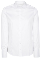ETERNA LANGARM BLUSE MODERN CLASSIC SATINGEWEBE WEISS UNIFARBEN