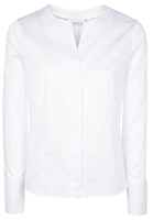 ETERNA LANGARM BLUSE MODERN CLASSIC SATINGEWEBE WEISS UNIFARBEN
