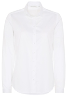 ETERNA LANGARM BLUSE MODERN CLASSIC SATINGEWEBE WEISS UNIFARBEN