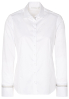 ETERNA LANGARM BLUSE MODERN CLASSIC SATINGEWEBE WEISS UNIFARBEN