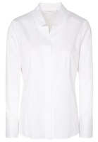 ETERNA LANGARM BLUSE MODERN CLASSIC SATINGEWEBE WEISS UNIFARBEN