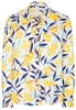 ETERNA LANGARM BLUSE MODERN CLASSIC SATINGEWEBE WEISS/BUNT BEDRUCKT