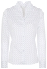 ETERNA LANGARM BLUSE MODERN CLASSIC SATINGEWEBE WEISS/HELLBLAU