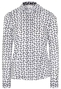 ETERNA LANGARM BLUSE MODERN CLASSIC SATINGEWEBE WEISS/SCHWARZ BEDRUCKT