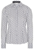 ETERNA LANGARM BLUSE MODERN CLASSIC SATINGEWEBE WEISS/SCHWARZ BEDRUCKT