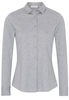 ETERNA LANGARM BLUSE MODERN CLASSIC SLIM FIT JERSEY GRAU MELIERT