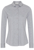 ETERNA LANGARM BLUSE MODERN CLASSIC SLIM FIT JERSEY GRAU MELIERT
