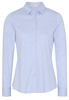 ETERNA LANGARM BLUSE MODERN CLASSIC SLIM FIT JERSEY HELLBLAU MELIERT