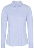 ETERNA LANGARM BLUSE MODERN CLASSIC SLIM FIT JERSEY HELLBLAU MELIERT