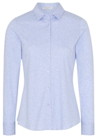 ETERNA LANGARM BLUSE MODERN CLASSIC SLIM FIT JERSEY HELLBLAU MELIERT