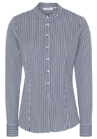 ETERNA LANGARM BLUSE MODERN CLASSIC SLIM FIT JERSEY MARINE GESTREIFT