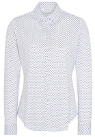 ETERNA LANGARM BLUSE MODERN CLASSIC SLIM FIT JERSEY MARINE/WEISS