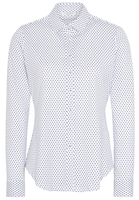 ETERNA LANGARM BLUSE MODERN CLASSIC SLIM FIT JERSEY MARINE/WEISS