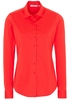 ETERNA LANGARM BLUSE MODERN CLASSIC SLIM FIT JERSEY ROT UNIFARBEN